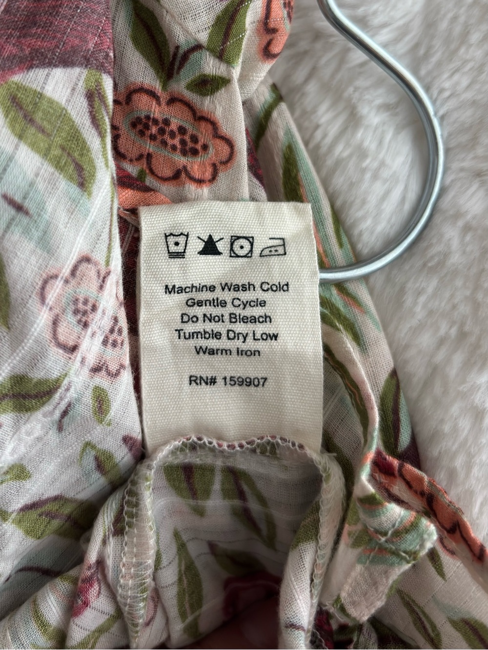 Printfresh On The Books Blouse - Birdsong Latte Foam Size Small Scallop Trim - Picture 10 of 10